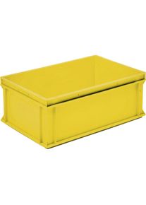 Recipiente apilable euronorma, L x A x H 600 x 400 x 220 mm, amarillo, UE 4 uds.