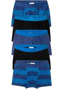bonprix Chiloți boxer cu bumbac moale (set/5 buc.), albastru, 140/146