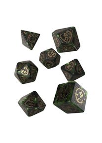Dragons RPG dice set 7pcs green