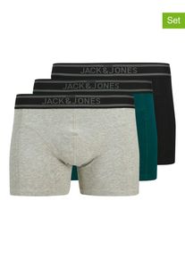 Jack & Jones Jack & Jones 3-delige set: boxershorts grijs/groen/zwart - 58% |