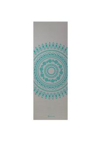 GAIAM Yoga Mat 6 mm Premium Longer/Wider Yoga mat (198 x 66 x 6 cm, grey/turquoise)