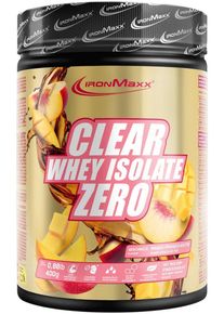 IronMaxx Clear Whey Isolate Zero, 400 g Dose, Mango Peach Ice Tea