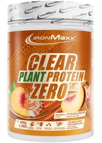 IronMaxx Clear Plant Protein Zero, 400 g Dose, Peach Ice Tea
