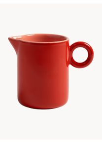 &k Amsterdam Ręcznie wykonany dzbanek do mleka Chiquito, 250 ml Czerwony Ceramika 250 ml