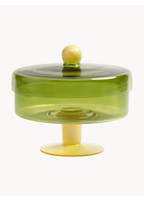 &k Amsterdam Pote de vidro artesanal Duo Amarelo, Verde, Transparente Vidro Ø 22 x Alt 20 cm