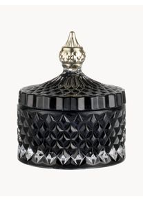 Lene Bjerre Recipiente pequeño Miya Negro Vidrio Ø 9 x Al 11 cm