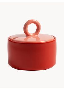 &k Amsterdam Ręcznie wykonana cukiernica Chiquito Czerwony Ceramika Ø 10 x W 10 cm