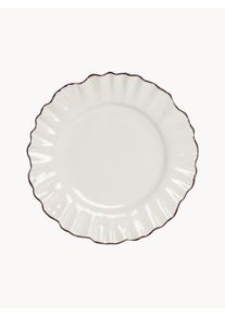 Detall Item Komplet talerzy śniadaniowych z porcelany Trok, 6 elem. Biały, Brązowy Ø 20 x W 2 cm