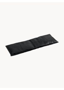 Cinas Ręcznie wykonana poduszka na ławkę ze skóry Rib Czarny S 35 x D 104 cm