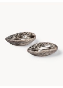 &k Amsterdam Ručne maľovaná soľnička a korenička Mussel, 2 ks Čierna Š 8 x V 3 cm