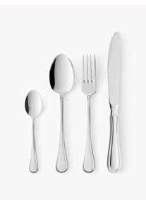 Gense Mirror Polished Cutlery Set Oxford with Hammered Handles, 4 People, Set of 16 Silver Metal 4 personer (16 dele)