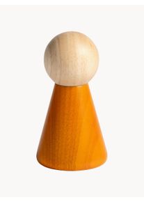 &k Amsterdam Molinillo de sal y pimienta artesanal de madera Halma Beige, Naranja Madera Ø 8 x Al 15 cm