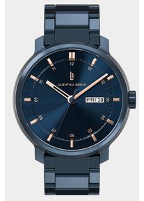 Men's Automatic Watch &ndash; Blue Rose Gold - Brushed Steel Case, Sapphire Glass, Metal Bracelet - 42h Power Reserve, 42mm , Japanese Automatic Movement -