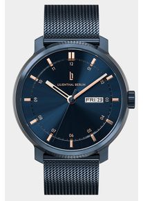 Men's Automatic Watch &ndash; Blue Rose Gold - Brushed Steel Case, Sapphire Glass, Mesh Bracelet - 42h Power Reserve, 42mm , Japanese Automatic Movement -