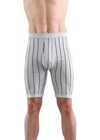 Panska Nohavice po kolená svetlosivá pásikovaná veľkosť 5