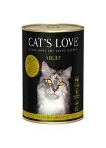 Cat's Love 6 x 400 g pour chat.- veau, dinde