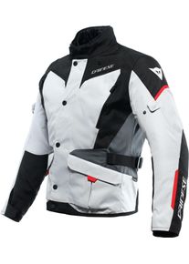 Dainese Tempest 3 D-Dry, kurtka tekstylna wodoodporna , kolor: Jasnoszary/Czarny/Szary/Czerwony , rozmiar: 50