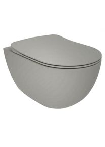 Creavit RIMOFF Wand WC Set Cool Grey randlos antibakteriell
