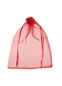 50 Organza bags with satin ribbon-drawstring red | 150 x 200 mm