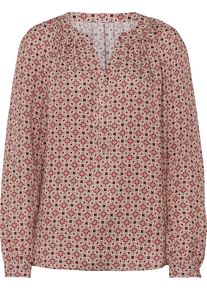 Heine Damer Bekv&auml;m blus i satin rosenkvarts-champagne-med tryck Gr&ouml;&szlig;e 44