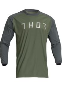 Thor Terrain, jersey , couleur: Vert Fonc&eacute;/Gris Fonc&eacute; , taille: L