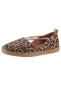 Tamaris , Espadrille, Plateau, Sommerschuh, Flats, Schlupfschuh mit Touch It-Ausstattung , leodruck , 42 , 42 , Modischer Slipper mit zwei...