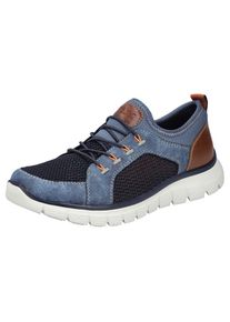 Rieker , Slip-On Sneaker , Schlupfschuh, Slipper, Freizeitschuh, Gummizug und helle Laufsohle , blau-braun , 44 , 44 , Sneaker mit Gummizug für...