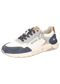 Mustang Shoes , Sneaker , Runners Sneaker mit Außenreißverschluss , offwhite-blau-grau , 48 , 48 , Eye Catcher von Mustang