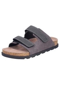 Rieker , Pantolette, Sommerschuh, Strandschuh, Hausschuh mit vorgeformtem Fußbett , grau-schwarz , 46 , 46 , Pantoletten mit zwei regulierbaren...