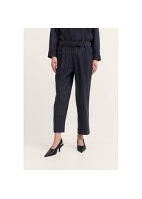 Bugatti, Damen, Bundfaltenhose &raquo;elegant&laquo; mit Nadelstreifen und Stretch, 390-marine, Normalgr&ouml;&szlig;en, 44 -Normalgr&ouml;&szlig;en, 390-marine, Nadelstreifen f&uuml;r 