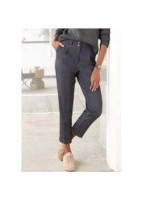 Lascana , 7/8-Hose mit Bügelfalten, schmales Bein , grau , N-Gr , 36 -N-Gr , 36 , Mit praktischen Eingriffstaschen