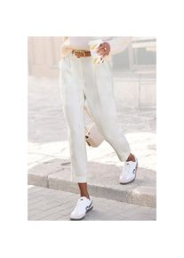 Lascana , 7/8-Hose mit Bügelfalten, schmales Bein , creme , N-Gr , 34 -N-Gr , 34 , Mit praktischen Eingriffstaschen