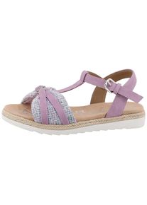 Tom Tailor , Riemchensandale, Plateau, Sandalette, Sommerschuh mit verstellbarer Schnalle , flieder , 33 , 33 , Sandale mit hübschem, gemustertem...