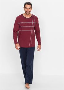 Pigiama con cotone e maniche lunghe, Blu, Taglia 52/54 (L), bonprix