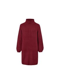 Tchibo - Geripptes Strickkleid mit Stehkragen - Damen - Gr. XL - bordeaux