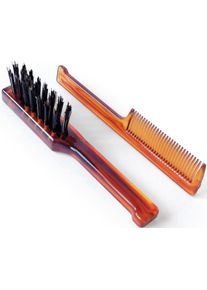Mondial Antica Barberia Damen Haarbürsten-Set »Bartbürste und -kamm« Bartbürste in braun, Größe Durchmesser x Breite x Länge: 11 cm