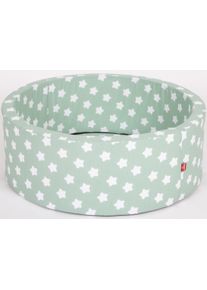 KNORRTOYS Bällebad »Soft, Green White Stars« mit300 Bälle grey/white/transparent; Made in Europe in weiß