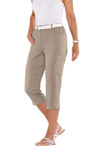 Damska Capri nohavice, falošný gombík sezamová veľkosť 56
