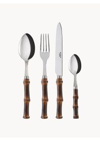 Sabre Paris Bamboo Wood Cutlery Set Panda, in various sizes Brown High-grade steel 6 personer (sæt af 24)
