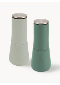 Joseph Joseph Dizajnové mlynčeky na soľ a korenie, 2 ks Zelená Umelá hmota Ø 7 x V 17 cm