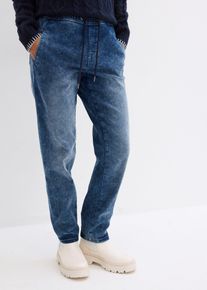 bonprix Mujer, Vaqueros térmicos tipo boyfriend con talle medio, azul, 48