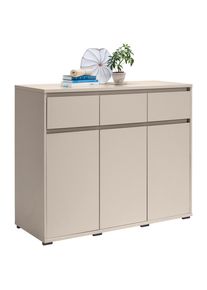 CARRYHOME Kommode , Kaschmir , Holzwerkstoff , 2 Fächer , 3 Schubladen , 120x103x48 cm , Kleinmöbel, Kommoden, Kommoden