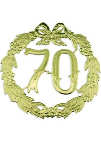 Jubilæumsnummer 70 uden wire guld 24 cm