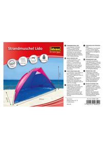 UV40+ Lido strandly i blå/lyserød 270x120x120cm