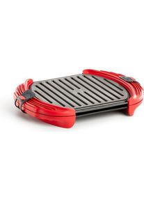 LEKUE Lékué Mikrowellen Grill XL, Mikrowelle, Rot