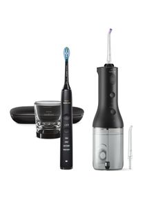 PHILIPS SONICARE, Elektrische Zahnbürste, Diamond Clean 9000 & Cordless Power Flosser 3000 (Schallzahnbürste)