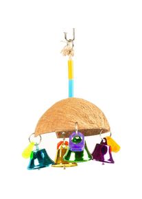 Duvoplus + + SPIELZEUG FÜR VÖGEL KOKOSNUSS+GLOCKEN 13x13x19cm 11150, Vogelheimeinrichtung