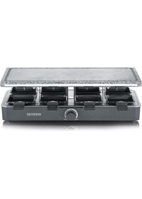 Severin RG Raclette-Partygrill mit Naturgrillstein, Racletteofen, Schwarz