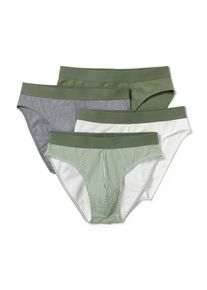 Tchibo - 4 Slips - Herren - Gr. M/5 - hellgrau/gestreift