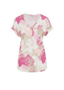 WE Fashion, Damer, Shirts, Creme / Oliven / Lys Pink, Størrelse S